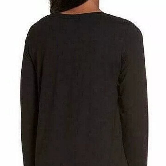 NWT EILEEN FISHER Viscose Jersey Round Neck Top 0 2 Tunic XXS Mimosa Black - Picture 3 of 7
